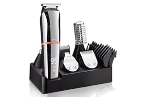 Unipampa Máquina Cortar Pelo Profesional, Cortapelos Hombre inalámbrico, Recortadora de Pelo, Recortadora de Barba 6 en 1, Maquina de Cortar Pelo Hombre, Hombre Recortador Pelo, Waterproof