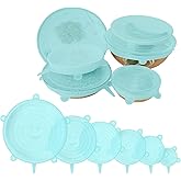 6 PCS Silicone Lids Food Covers, 6 Different Sizes Reusable Lids for Cups Bowls, Silicone Stretch Lid Microwave Freezer Can, 