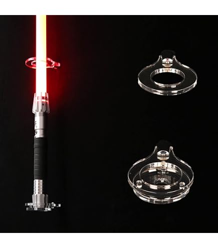 Supporto singolo da muro per spada laser con guardia, espositore da muro