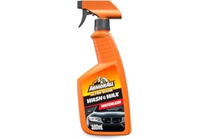 Armor All, Waterless Wash and Wax 500ml, Car Shampoo and Polish, Dual Action Formula for a Clean and Shiny Car, Water Beading Technology, Ideal for Car & Motorcycle Detailing, Made in the UK
