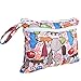 Damero 2pcs/pack Cute Travel Baby Wet and Dry Cloth Diaper organiser Bag, Tree+Red Chevron