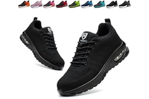 BAWALON Męskie i damskie buty ochronne ze stalowymi noskami, lekkie buty ochronne, oddychające buty robocze z poduszką powietrzną