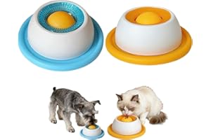 GENERISCH Leckmatte Für Hunde, Lickimaten Für Hunde, ABS Langsame Feeder Dog Bowls, Schleckball Hund, Hundelickspielzeug, Nassfutter Lick Pad Mit Saugnapfbecher, Puzzlespielzeug Für Gelangweilte (2PC)