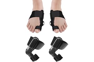 SMTFCTY Hallux Valgus Korrektur, Sports Laboratory Hallux Valgus Korrektur Set mit Hallux Valgus Trainingsgürtel zur Bunion Entlastung 2 Stück (Schwarz)