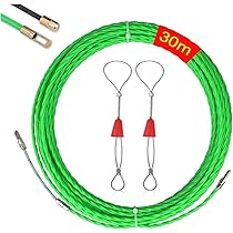 Sonda Passacavi QIMEI-SHOP 10 Metri - Tiracavi In Poliestere Per Elettricisti, Verde, Diametro 4.5mm - Foto 2