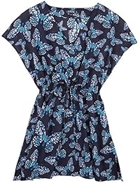 Prenda de playa con cuello de pico con estampado Butterflies - Mujer