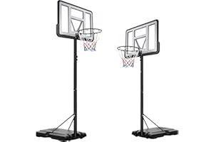LIFERUN 10ft Basketball Hoop and Stand, Portable Basketball Set with 44" Backboard, Height Adjustable 2.3M-3.05M Freestanding Basketball Professional Basketball Hoop System for Children/Adults