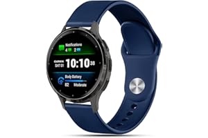 VELULYX Pasek silikonowy kompatybilny z Garmin Vivoactive 4S/Venu 2S/Venu 3S/Vivomove 3S, pasek sportowy 18 mm dla Fossil Ladies Gen 6/Gen 5E/Fossil Ladies Q Venture HR Gen 4/Withings Steel HR 36 mm