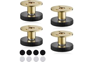 LZYDKH 4 Stück Möbelfüße Verstellbar, Möbelfüsse Höhenverstellbare Füße 27-40 MM Schrankfüsse mit Kratzfesten Nivellierfüße Metallfüße für Bett Stühle Tische Schrank Sofas