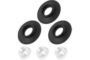 JCSJK Flush Valve Seal SV01967 SV89067 for Ideal Standard Toilet Cistern, Replacement Seal & Clip for Armitage Shanks (3 Set, Black)