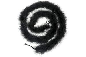 Fearafts Boas de plumas de pavo de marabú mullidas de para chal de color ciruelas largas, cinta para decoración de bodas, fiestas, accesorios para árbol de Navidad, plumas de 2 yardas/piezas