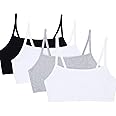 Fruit of the Loom Women's Spaghetti Strap Cotton Sports Bra, Opaque (Pack of 4)