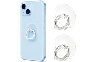 VOVIGGOL Przezroczysty uchwyt pierścieniowy na telefon, 2 szt., obracany o 360°, uchwyt na telefon komórkowy, podpórka na palec, uchwyt na telefon do iPhone'a, przezroczysty pierścień do etui na