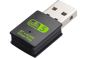 JJN Adattatore USB WiFi Bluetooth, Scheda di rete WiFi Dual Band 2.4Ghz / 5.8Ghz + Bluetooth 4.2 Ricevitore WiFi Chiavetta per PC fisso Laptop Desktop Win10 / 8/8.1/7 - Driver Autoinstallante