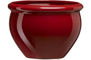 Emsa GmbH 508685 Siena Nobile Round Planter, 26 x 19 cm, Ruby red
