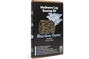 Urban Farm-It Mushroom Growing Kit Logs (Blue-Grey) | Gifts for Women, Men & Kids | Voucher to Claim Free Spawn and Begin Growing When Ready | Fun, Educational, Easy to Use & Delicious to Eat