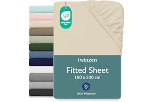 Twinzen Dra-på-lakan 180x200 cm med 30 cm ficka, Beige, Oeko-Tex