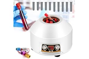 Bonvoisin Centrifuge 15mlX6 LED Display 4000rpm, 1953xg, 100min Timing, Low Vibration, Transparent Lid, for Sample Precipitation & Separation, 2-15ml Vacutainer & Centrifuge Tubes Available