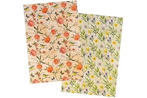 Ideen mit Herz 2 fogli di carta di riso | pregiata carta per decoupage | DIN A4 | 2 diversi disegni | vintage, Natale e molto altro ancora (fiori 20)