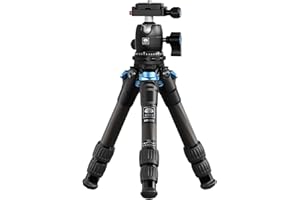 ‎SIRUI SIRUI AM-223 mini statyw przenośny kompaktowy statyw podróżny z włókna węglowego statyw biurkowy z głowicą kulową 360 stopni B-00K i szybką płytą Arca Swiss Quick Release, obciążenie 15 kg