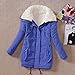 Zeagoo Women Zip Hooded Parka Thick Fleece Warm Winter Coat Overcoat Long Jacket