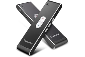 Topiky Instant Two-Way Language Translator Device, Real-time Pocket Traductor with Bluetooth 4.2, T8S Intelligent Translator Supports 37 Languages, 1000mAh (Black)