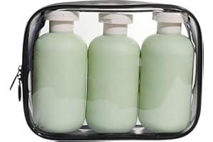 LONGWAY 3 Stück 200ml Squeeze Bottles mit Flip Cap, Auslaufsicher Squeeze Reise Container, Nachfüllbare Kunststoff-Reisebehälter, Tragbare Reiseflaschen, für Cremes, Lotion, Shampoo