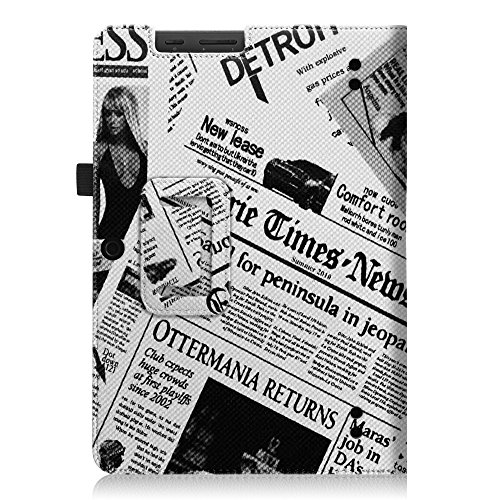 MEDION LIFETAB S10321 / Odys Notos Plus 3G Hülle Case – Fintie Slim Fit Folio Kunstleder Schutzhülle Cover Tasche mit Ständerfunktion und Stylus-Halterung für MEDION LIFETAB S10321 (MD 98687) / Odys Notos plus 3G 25,7 cm (10,1 Zoll) Tablet-PC, Zeitung - 7