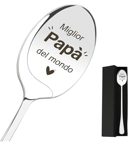 Cucchiai Da Tè Con Incisione 'Papà/Mamma Ti Vogliamo Bene' - Acciaio Inox, Regalo Per Genitori, Compleanno - Foto 6