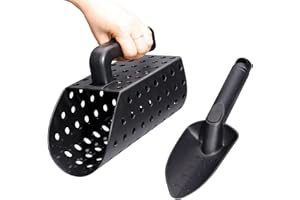 CANDEON Detecteur De Metaux Pelle à Sable Et Tamis Sable, Pelle à Sable Et Pelle Pour La Détection De Métaux, Cuillère à Sable De Plage Pelle Detection Metaux Pour Détection De Métal Et De Chasse Au Trésor