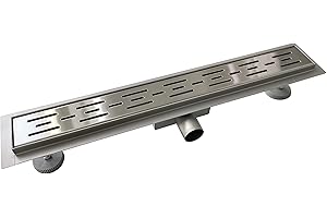 AICA ITALY AICAIT Canaletta Scarico Doccia Canalina Scarico Doccia a Pavimento typo Fessura in Acciaio Inossidabile per Box Doccia Bagno Piscina Drenaggio 70 cm