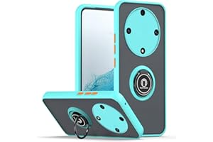 UPLAI Funda para Honor Magic 6 Lite 5G (Magic6 Lite), Antigolpes Ultra Delgado Carcasa con Soporte Magnético Anillo, PC + Suave TPU Bumper Moda Escarchado Estuche Caso.(Azul Cielo)