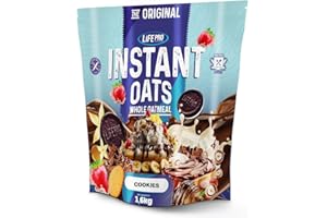 Life Pro Fit Food Instant Oats Premium 1.6kg | Carbohidratos de liberación lenta | Harina integral de avena (COOKIES)