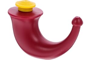 Beavorty Sinus Neti Pot Sinus Rinse Nasal Wash Bottle, Yoga Neti Pot Nasal Rinsing Nose Wash Sinus Irrigation Red Horn Cleaner Nasal Rinse Bottle