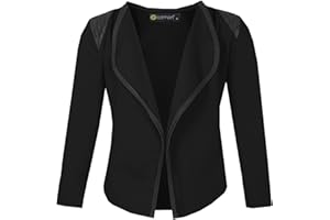 LOTMART Fille Manches Longues Matelasséépaule Bout Ouvert Veste Enfants Cardigan Haut