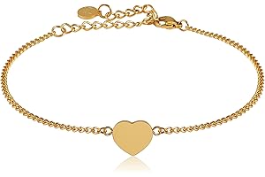 GD GOOD.designs EST. 2015 Armband Herz für Damen | Freundschaftsarmband für Sie in Gold 18K, Silber oder Rosegold I Verstellbare 15,5-20,5 cm Herzchen Armkette