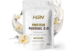 HSN Pudding protéiné 2.0 | Vanille 500 g = 13 prises par paquet | Pudding riche en protéines sans gluten et végétalien | Idéal dessert ou collation faible en calories sans sucre ajouté