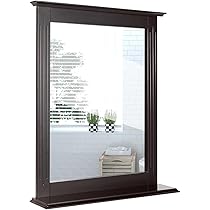 Specchio Da Bagno Con Mensola Relaxdays - 54x38 Cm Bianco | Con Ripiano Portaoggetti - Foto 5