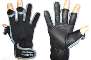 EASY OFF GLOVES Neoprene (Fold-Back Finger Tip) Gloves - Ideal for Shooting, Fishing, Gardening, Photography, DIY and General Work Wear