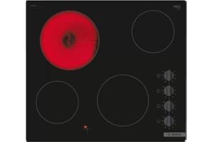 Bosch Home & Kitchen Appliances Bosch PKE611CA3E Electric hob, 60 cm, Black, Built in, Serie 2