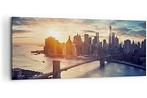 ARTTOR Cuadros Decoracion Salon Nueva York Lienzos decorativos 120x50cm Cuadro Sobre Lienzo Moderno Dormitorio Cocina Cuadros Pared Imágenes Wall Art Prints Decor Canvas Grande AB120x50-3733