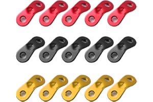 Tadipri 15Pcs Tendeur De Corde Tendeur Camping en Alliage D'Aluminium Crochet Ajusteur De Corde Durable Antidérapant pour Tente Bâche Randonnée Camping
