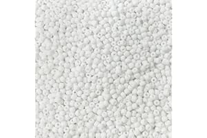 Bala&Fillic Matte White Color 3mm Seed Beads About 3600pcs/100Grams in Bag, 8/0 Glass Craft Beads for Making Bracelet Necklace Earring(Matte White)