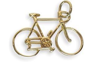 VIENNAGOLD Echt 14 Karat Gold 585 Anhänger Fahrrad (Art.207125)
