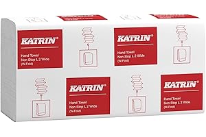 3000 Katrin Falthandtücher / Handtuchpapier Classic Non-Stop L2, Blattmaß: 24 x 32 cm, Interfalz/Interfold, Verpackungseinheit: 25x120=3000 Tücher im praktischen Handy Pack #, weiß