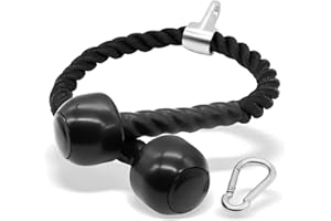 Artanchao Corde pour Tricipiti Push Pull Down Câble Tricipiti avec thermorétractable, 90 cm Nylon Corde tressée pratique Solide, Adapté à la maison et à la gymnastique professionnelle