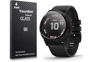 Youniker 4-pak do Garmin Fenix 6X Pro ochraniacz ekranu szkło hartowane do Garmin Fenix 6X Smartwatch Ochraniacze ekranu folia osłona do Garmin Fenix 6X Pro Solarna odporna na zarysowania bez pęcherzyków