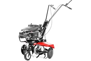 GREENCUT GTC190X - Motocultor motoazada Gasolina, Motor térmico 4 Tiempos 161cc 5cv, Ancho Trabajo 56cm, 13cm Profundidad, Cuchillas Hierro Templado