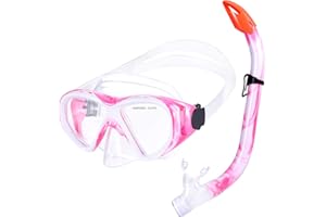 KUYOU Snorkel Set Kids,Anti-Fog Diving Mask,Children Swimming Goggles, Snorkelling Gear with Breathing Tube