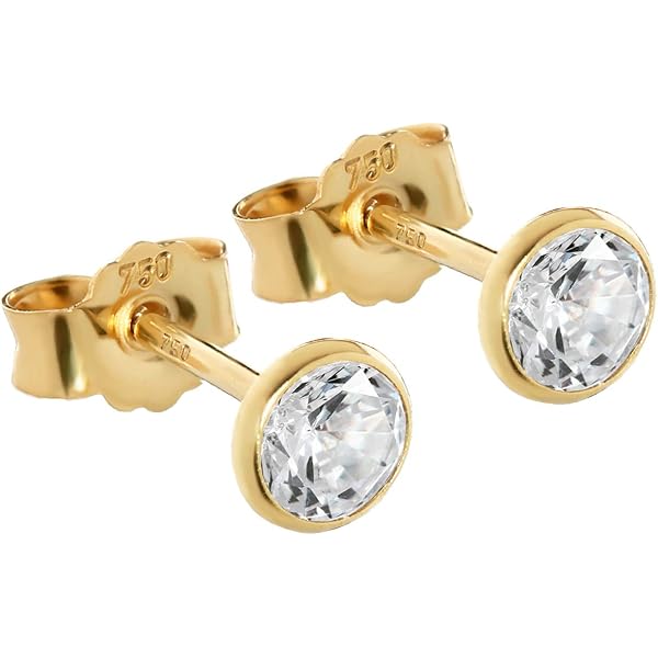 Miore Orecchini A Sfera Oro Giallo 9kt (375) – Piccoli, Lucidi, Ipoallergenici, Regalo In Astuccio